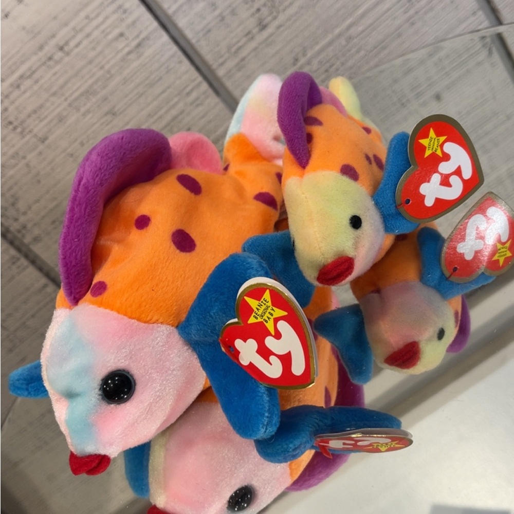 Tag Error / Ty Lips the Fish Beanie and Teenie Beanie Baby
